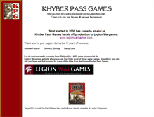 Tablet Screenshot of khybergames.com
